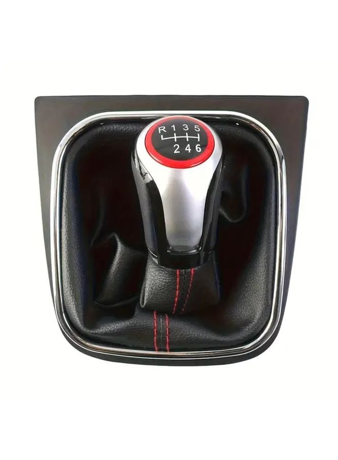 6 Speed Gear Shift Knob PU Leather Boot Cover For VW Golf 5 6 Jetta MK5 MK6 2004 2014 - Image 3